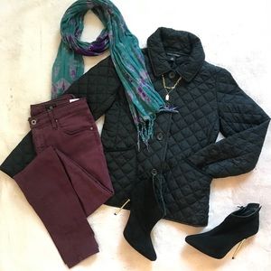 Banana Republic Women’s Black Quilted Jacket